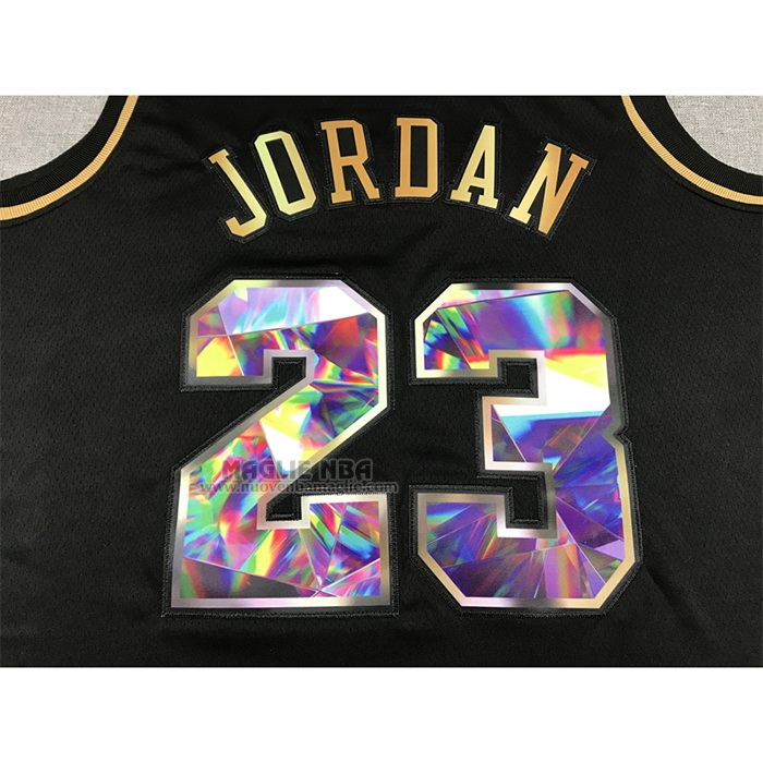 Maglia
 Michael Jordan NO 23 Chicago Bulls Golden Edition 2021-22 Nero
